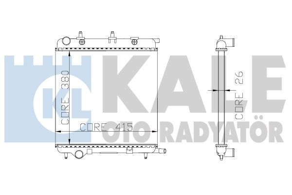 KALE OTO RADYATÖR radiatorius, variklio aušinimas 285200